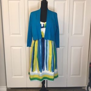 Calvin Klein 14 Blue/Yellow/Green/White Multi